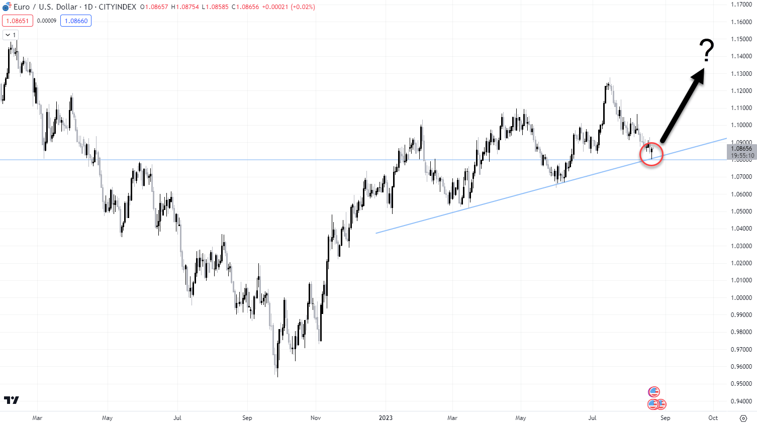 EUR/USD Daily. Source: Trading View