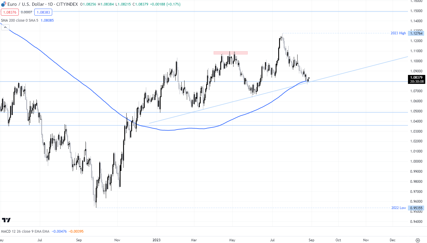 EURUSD Daily. Trading View.