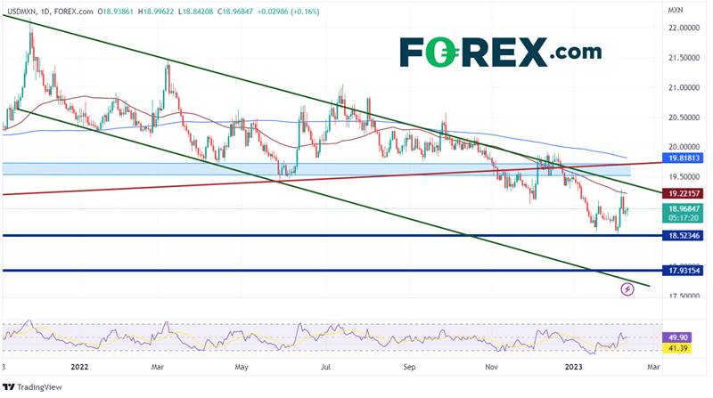 Daily USD/MXN Chart