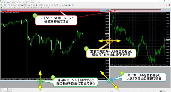 MT4ツールバーの手動カスタマイズ