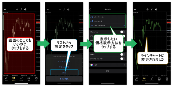 iPhoneMT4アプリ ダウンロード後価格表示方法の変更
